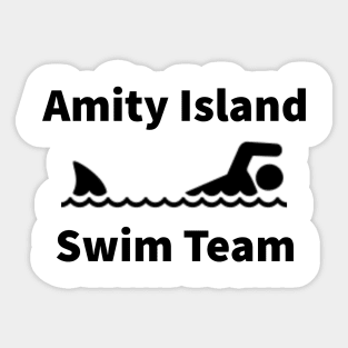 Amity Island Swim Team - black Sticker